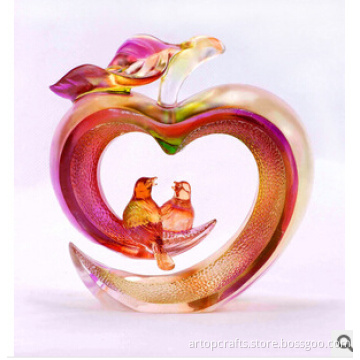 Wholesale Liu li Art Glass Craft Peace and Happiness for Wedding Gift